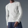 Conquer Reform Crewneck Long Sleeve - Athletic Heather Grey -ALO ACTIVEWEAR SALE M3181R 02910 b1 s1 a1 1 m221