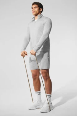 Conquer 1/4 Zip Reform Long Sleeve - Athletic Heather Grey 9 Conquer 1/4 Zip Reform Long Sleeve - Athletic Heather Grey -ALO ACTIVEWEAR SALE M3193R 02910 b1 s1 a4 1 m198