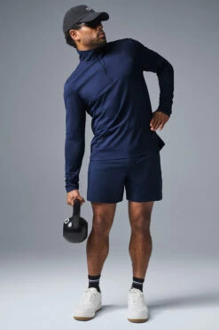 Conquer 1/4 Zip Reform Long Sleeve - Navy -ALO ACTIVEWEAR SALE M3193R 03842 b1 s3 a4 1 m195