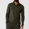 Conquer 1/4 Zip Reform Long Sleeve - Stealth Green