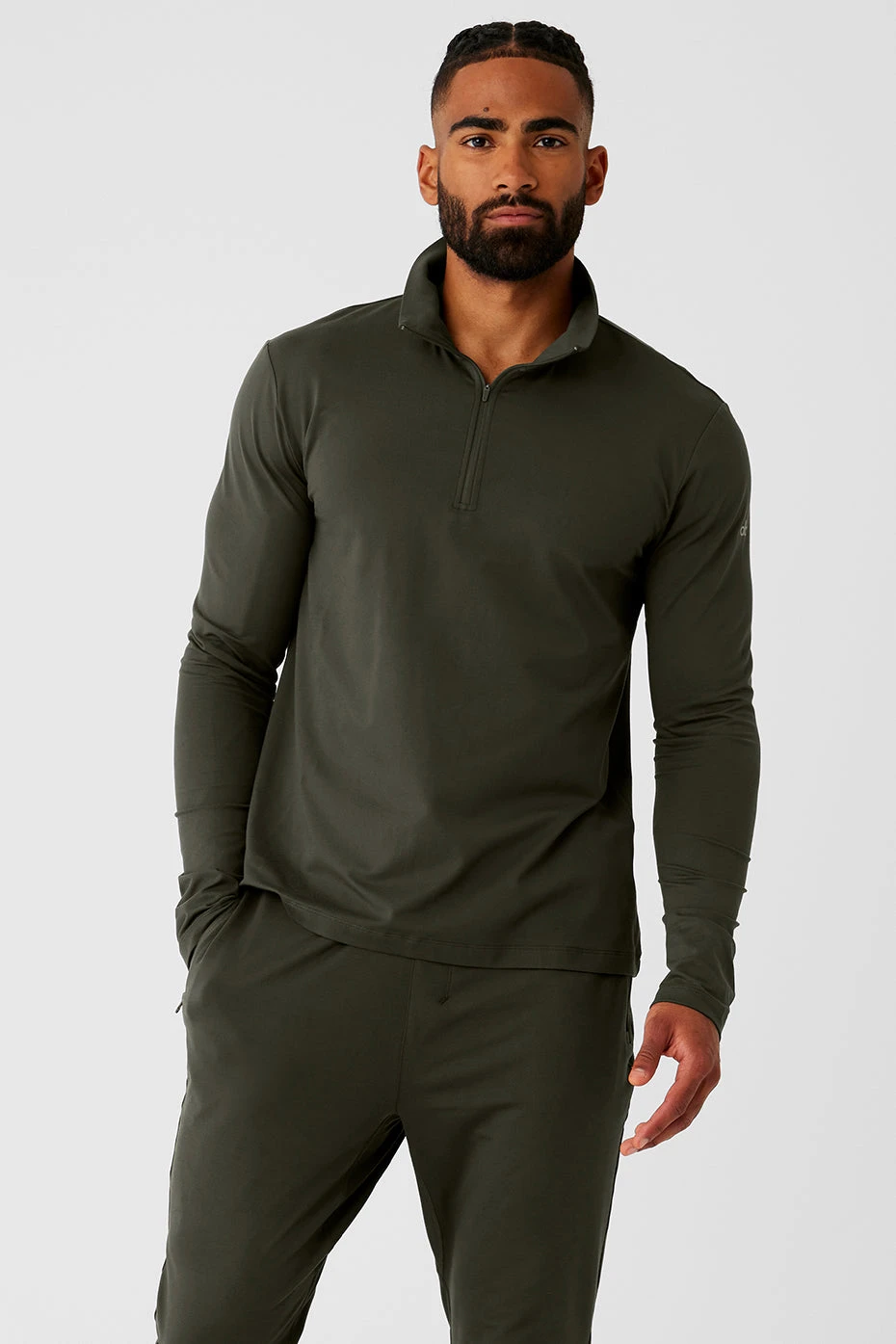 Conquer 1/4 Zip Reform Long Sleeve - Stealth Green 3 Conquer 1/4 Zip Reform Long Sleeve - Stealth Green