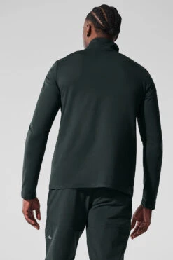 Conquer 1/4 Zip Reform Long Sleeve - Charcoal Green -ALO ACTIVEWEAR SALE M3193R 06021 b1 s1 a2 1 m221