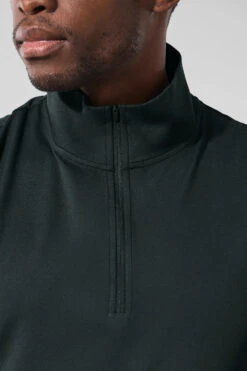 Conquer 1/4 Zip Reform Long Sleeve - Charcoal Green -ALO ACTIVEWEAR SALE M3193R 06021 b1 s1 a4 1 m221