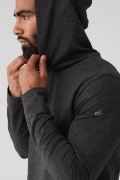 Conquer Reform Long Sleeve With Hood - Dark Heather Grey 9 Conquer Reform Long Sleeve With Hood - Dark Heather Grey -ALO ACTIVEWEAR SALE M3199R 01300 b1 s3 a4 1 m93
