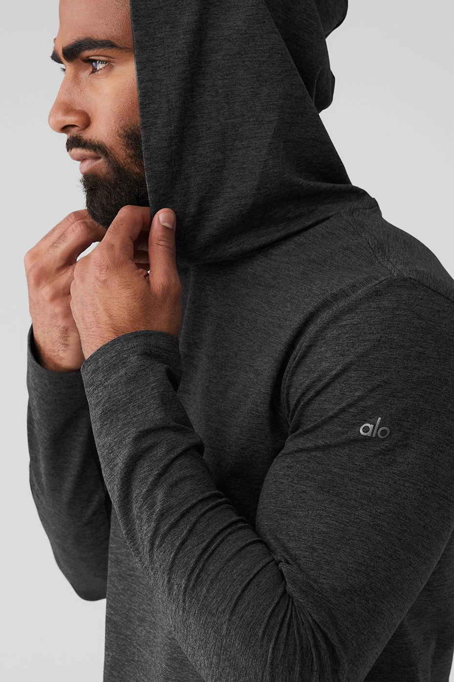 Conquer Reform Long Sleeve With Hood - Dark Heather Grey 6 Conquer Reform Long Sleeve With Hood - Dark Heather Grey - Image 4