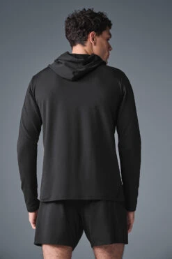 Conquer Reform Long Sleeve With Hood - Black -ALO ACTIVEWEAR SALE M3199R 01 b1 s1 a2 1 m214