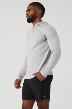 Conquer Reform Long Sleeve With Hood - Athletic Heather Grey 8 Conquer Reform Long Sleeve With Hood - Athletic Heather Grey -ALO ACTIVEWEAR SALE M3199R 02910 b1 s3 a3 1 m93