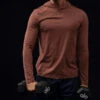 Conquer Reform Long Sleeve With Hood - Chestnut 2 Conquer Reform Long Sleeve With Hood - Chestnut -ALO ACTIVEWEAR SALE M3199R 03500 b1 s1 a1 1 m180