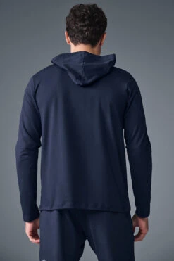 Conquer Reform Long Sleeve With Hood - Navy -ALO ACTIVEWEAR SALE M3199R 03842 b1 s1 a2 1 m214