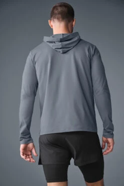Conquer Reform Long Sleeve With Hood - Steel Grey -ALO ACTIVEWEAR SALE M3199R 05541 b1 s1 a2 1 m226