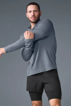 Conquer Reform Long Sleeve With Hood - Steel Grey -ALO ACTIVEWEAR SALE M3199R 05541 b1 s1 a5 1 m226