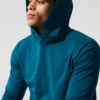 Conquer Reform Long Sleeve With Hood - Eclipse Blue -ALO ACTIVEWEAR SALE M3199R 05600 b1 s1 a1 1 m198