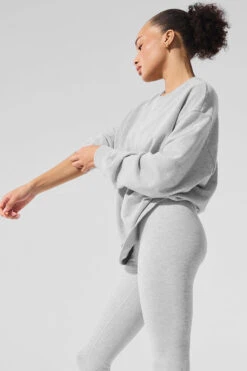 Chill Crew Neck Pullover - Athletic Heather Grey -ALO ACTIVEWEAR SALE M3207R 02910 b1 s1 a3 1 m206