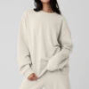 Chill Crew Neck Pullover - Bone -ALO ACTIVEWEAR SALE M3207R 03040 b1 s1 a1 1 m54