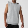 Chill Sleeveless Hoodie - Athletic Heather Grey -ALO ACTIVEWEAR SALE M3209R 02910 b1 s3 a1 1 m149