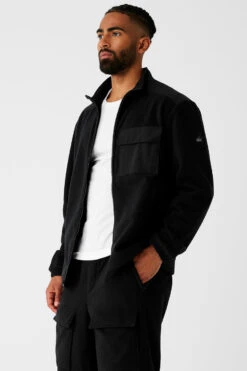 Polar Fleece Ridge Full Zip Jacket - Black 8 Polar Fleece Ridge Full Zip Jacket - Black -ALO ACTIVEWEAR SALE M3215R 01 b1 s3 a2 1 m93