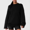 Scholar Crew Neck Sweater - Black 1 Scholar Crew Neck Sweater - Black -ALO ACTIVEWEAR SALE M3224R 01 b1 s1 a1 1 m18