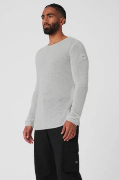 Cashmere Reform Long Sleeve - Dove Grey Heather -ALO ACTIVEWEAR SALE M3229R 02288 b1 s3 a3 1 m93
