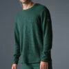 Elevate Waffle Long Sleeve Crew - Winter Ivy -ALO ACTIVEWEAR SALE M3265R 05819 b1 s1 a1 1 m180