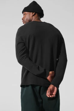 Double Take Long Sleeve Crew - Black -ALO ACTIVEWEAR SALE M3299R 01 b1 s1 a2 1 m221