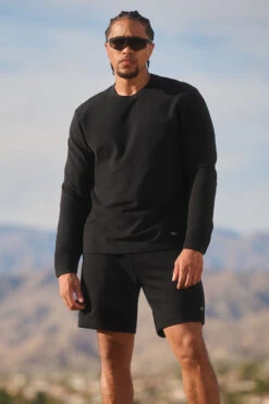 Double Take Long Sleeve Crew - Black -ALO ACTIVEWEAR SALE M3299R 01 b2 s1 a1 1 m217