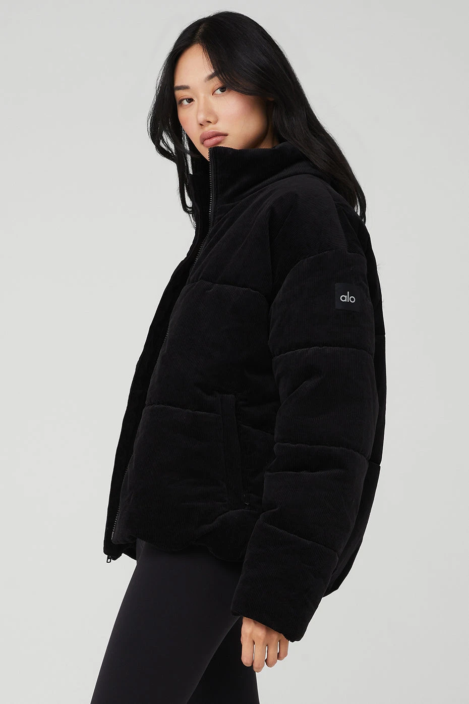 Corduroy Stage Puffer - Black 5 Corduroy Stage Puffer - Black - Image 3