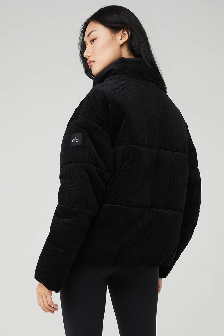 Corduroy Stage Puffer - Black 4 Corduroy Stage Puffer - Black - Image 2
