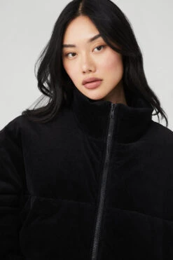 Corduroy Stage Puffer - Black 10 Corduroy Stage Puffer - Black -ALO ACTIVEWEAR SALE M4139R 01 b1 s1 a4 1 m54