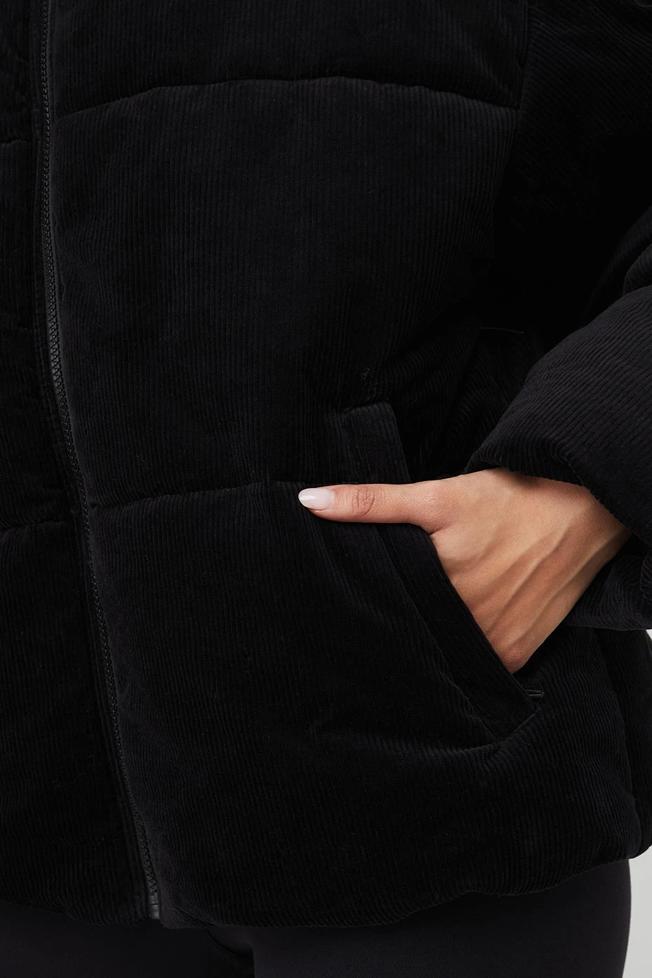 Corduroy Stage Puffer - Black 7 Corduroy Stage Puffer - Black - Image 5