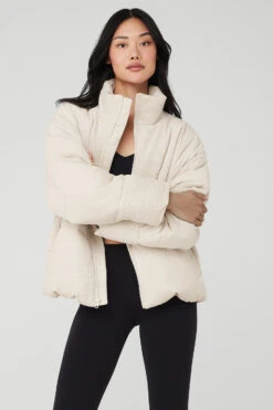 Corduroy Stage Puffer - Bone 11 Corduroy Stage Puffer - Bone -ALO ACTIVEWEAR SALE M4139R 03040 b1 s1 a1 2 m54