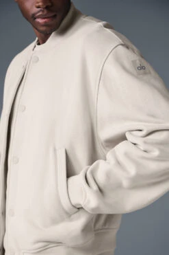 Renown Varsity Jacket - Bone 8 Renown Varsity Jacket - Bone -ALO ACTIVEWEAR SALE M4144R 03040 b1 s1 a3 1 m221