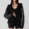Select Hooded Bomber Jacket - Black -ALO ACTIVEWEAR SALE M4145R 01 b1 s1 a1 1 m54