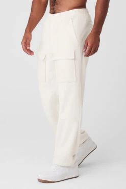 Polar Fleece Ridge Cargo Pants - Ivory -ALO ACTIVEWEAR SALE M5160R 03299 b1 s3 a1 1 m93