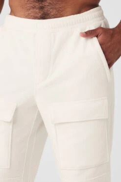 Polar Fleece Ridge Cargo Pants - Ivory -ALO ACTIVEWEAR SALE M5160R 03299 b1 s3 a4 2 m93