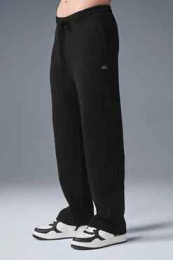 Scholar Straight Leg Sweatpant - Black -ALO ACTIVEWEAR SALE M5171R 01 b1 s1 a3 1 m214