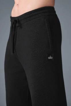 Scholar Straight Leg Sweatpant - Black -ALO ACTIVEWEAR SALE M5171R 01 b1 s1 a4 1 m214