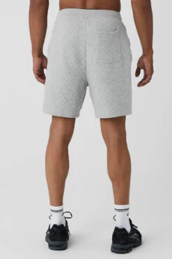 Quilted Stadium Short - Athletic Heather Grey -ALO ACTIVEWEAR SALE M6103R 02910 b1 s1 a3 1 m149