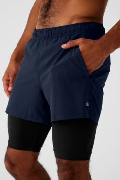 5" Revival 2-in-1 Short - Navy/Black -ALO ACTIVEWEAR SALE M6114R 04660 b1 s1 a4 1 m93