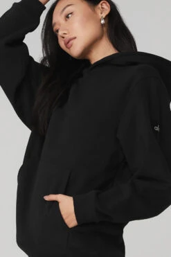 Renown Heavy Weight Hoodie - Black -ALO ACTIVEWEAR SALE U3013R 01 b1 s1 a4 1 m54