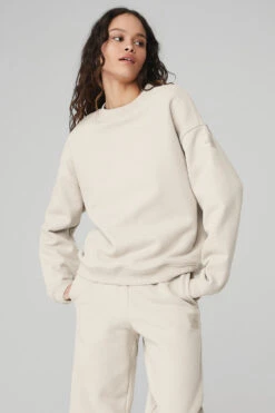 Renown Heavy Weight Crew Neck Pullover - Bone 15 Renown Heavy Weight Crew Neck Pullover - Bone -ALO ACTIVEWEAR SALE U3014R 03040 b1 s1 a1 1 m90