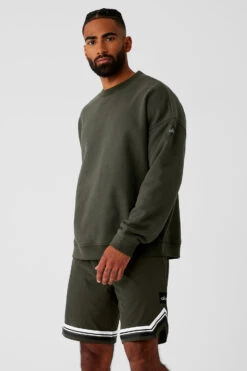 Renown Heavy Weight Crew Neck Pullover - Stealth Green -ALO ACTIVEWEAR SALE U3014R 04672 b1 s3 a2 1 m93 8abe0700 2bf3 42c8 8fea aab9f226d5e4
