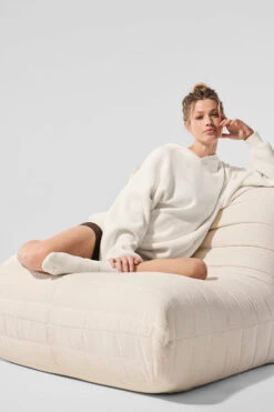 Scholar Hooded Sweater - Ivory 11 Scholar Hooded Sweater - Ivory -ALO ACTIVEWEAR SALE U3026R 03299 b1 s1 a5 1 m91