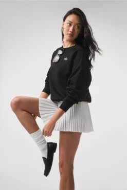 Accolade Crew Neck Pullover - Black -ALO ACTIVEWEAR SALE U3031RG 01 b1 s1 a2 1 m54