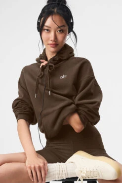 Accolade Hoodie - Espresso -ALO ACTIVEWEAR SALE U3032RG 04064 b1 s1 a4 1 m54