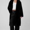 Oversized Faux Fur Trench - Black 1 Oversized Faux Fur Trench - Black -ALO ACTIVEWEAR SALE U4004R 01 b1 s1 a1 1 m54