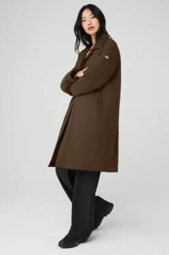 Signature Overcoat - Espresso -ALO ACTIVEWEAR SALE U4010R 04064 b1 s1 a3 1 m54