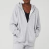 Renown Heavy Weight Full Zip Hoodie - Athletic Heather Grey