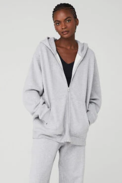 Renown Heavy Weight Full Zip Hoodie - Athletic Heather Grey