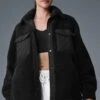 Sherpa Edge Shacket - Black -ALO ACTIVEWEAR SALE U4029R 01 b1 s1 a1 1 m54