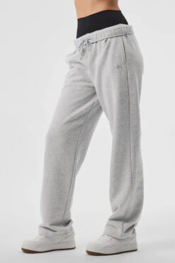 Accolade Straight Leg Sweatpant - Athletic Heather Grey -ALO ACTIVEWEAR SALE U5012RG 02910 b1 s1 a5 1 m54